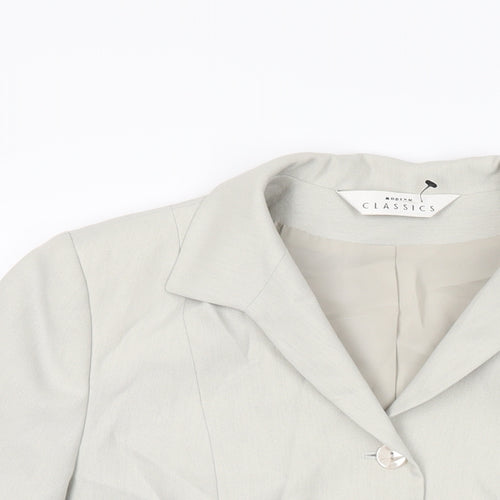 Modern Classics Womens Beige Polyester Jacket Suit Jacket Size 16