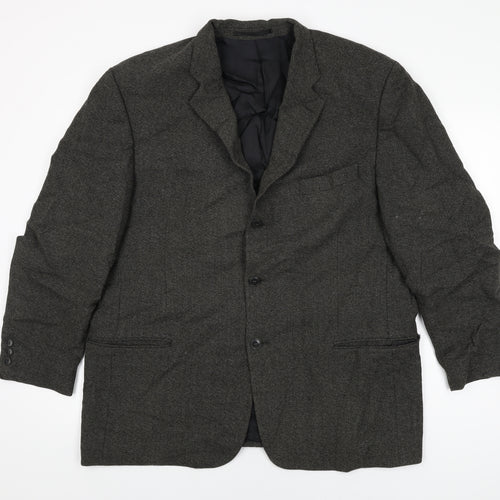 Savoy Taylors Guild Mens Black Wool Jacket Suit Jacket Size 44 Regular