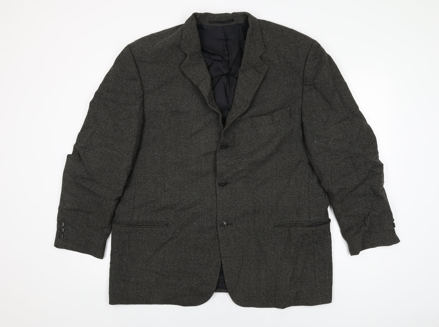 Savoy Taylors Guild Mens Black Wool Jacket Suit Jacket Size 44 Regular