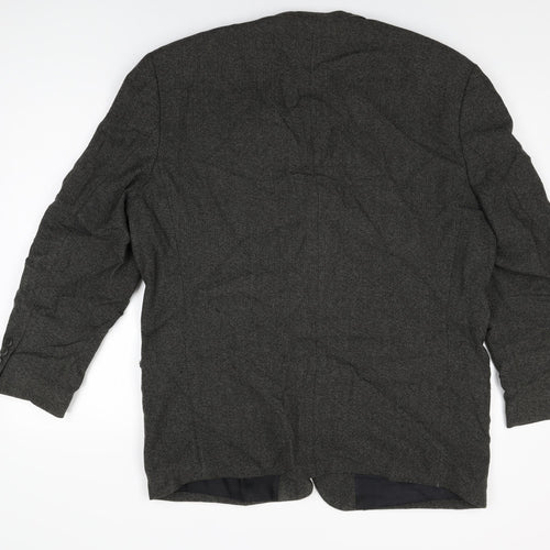 Savoy Taylors Guild Mens Black Wool Jacket Suit Jacket Size 44 Regular