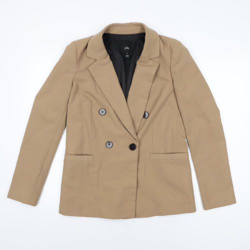 River Island Womens Beige Jacket Blazer Size 8 Button