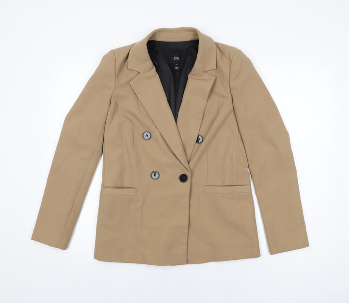 River Island Womens Beige Jacket Blazer Size 8 Button
