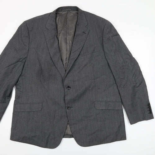 Skopes Mens Grey Wool Jacket Suit Jacket Size 48 Regular