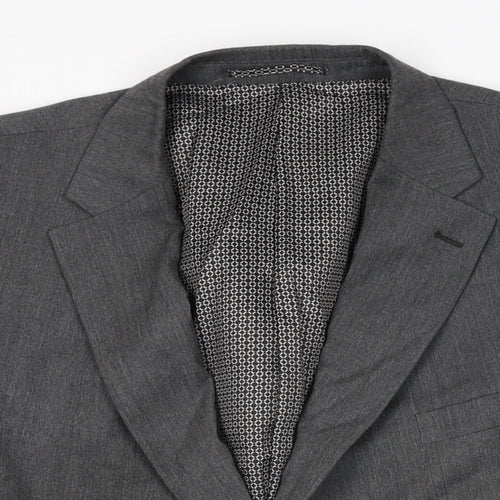 Skopes Mens Grey Wool Jacket Suit Jacket Size 48 Regular