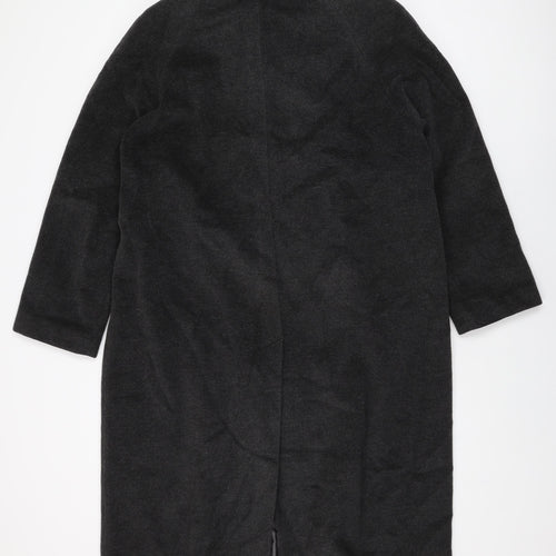 Classic Womens Grey Overcoat Coat Size 14 Snap