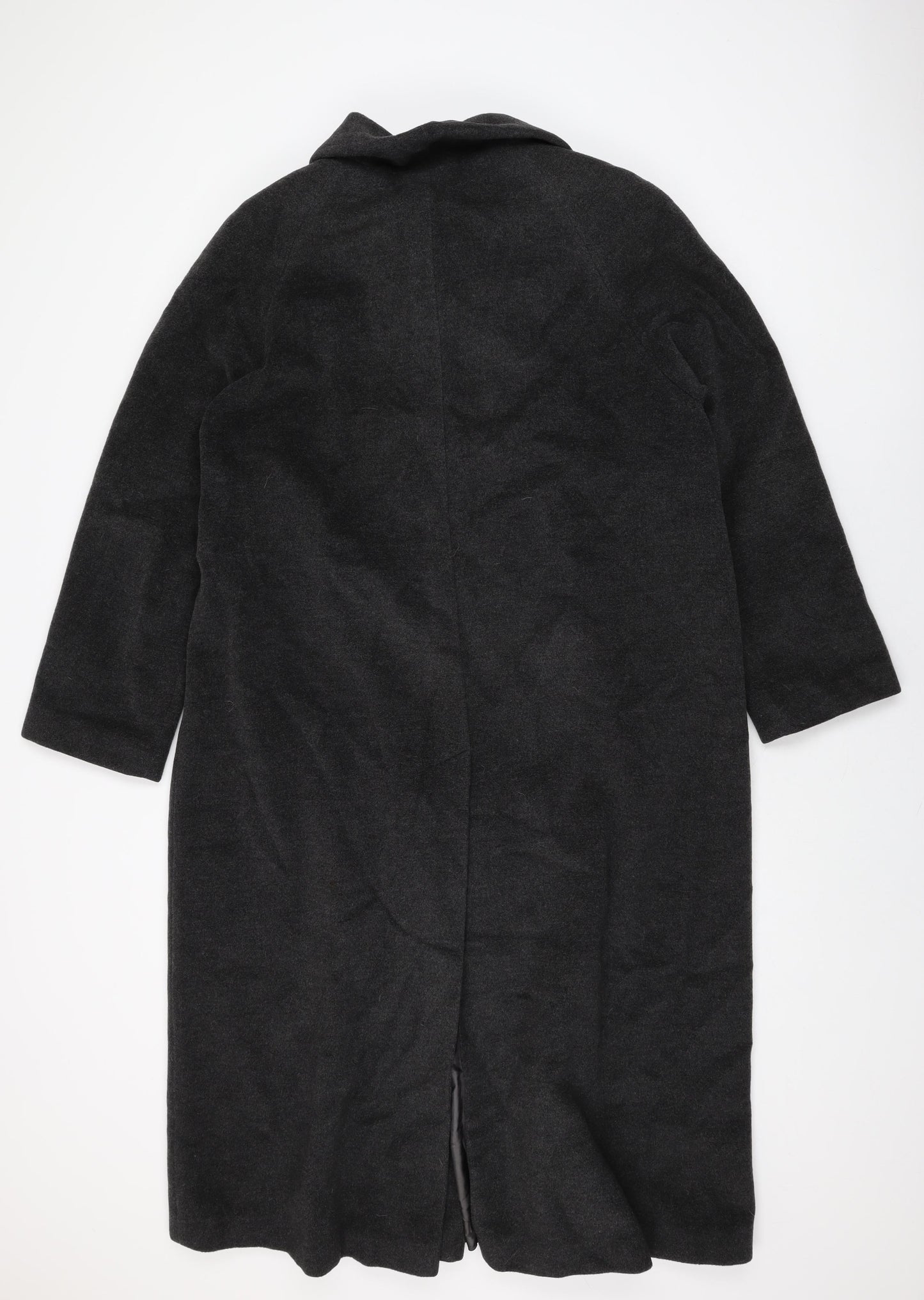 Classic Womens Grey Overcoat Coat Size 14 Snap