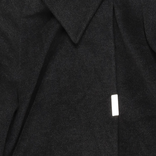Classic Womens Grey Overcoat Coat Size 14 Snap