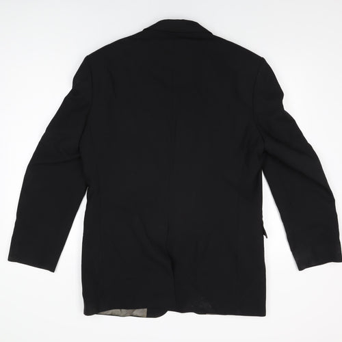 Marks and Spencer Mens Black Polyester Jacket Suit Jacket Size 40 Regular