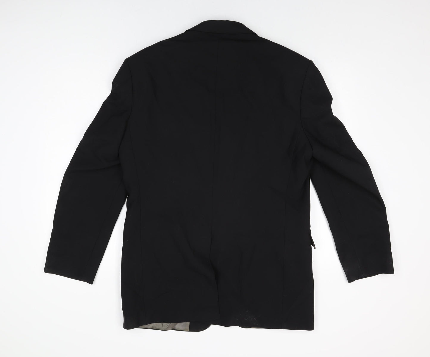Marks and Spencer Mens Black Polyester Jacket Suit Jacket Size 40 Regular