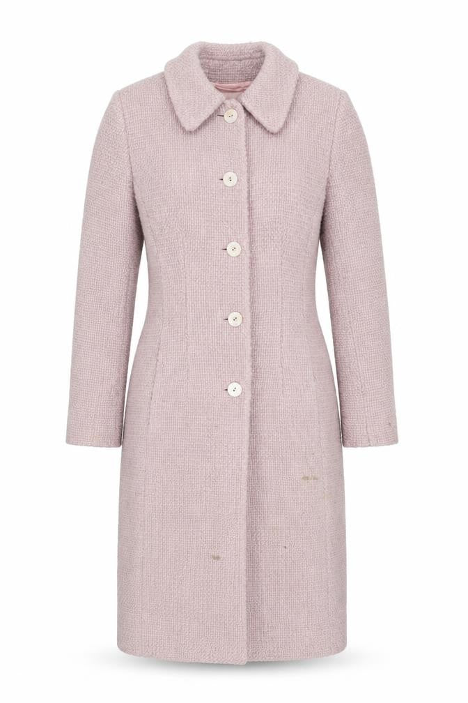 Precis Womens Pink Overcoat Coat Size 8 Button