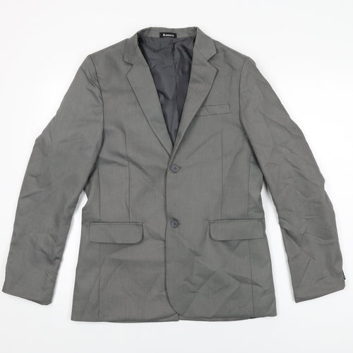Romario Womens Grey Polyester Jacket Suit Jacket Size 14