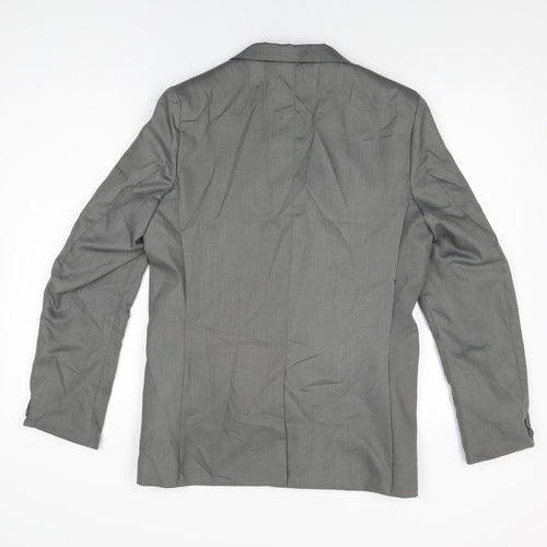 Romario Womens Grey Polyester Jacket Suit Jacket Size 14