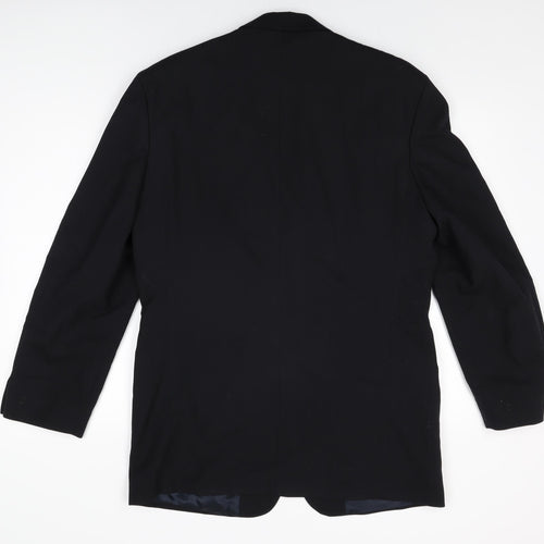 Marks and Spencer Mens Black Polyester Jacket Suit Jacket Size 40 Regular