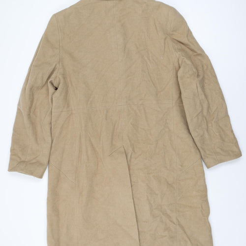 BHS Womens Beige Overcoat Coat Size 20 Button