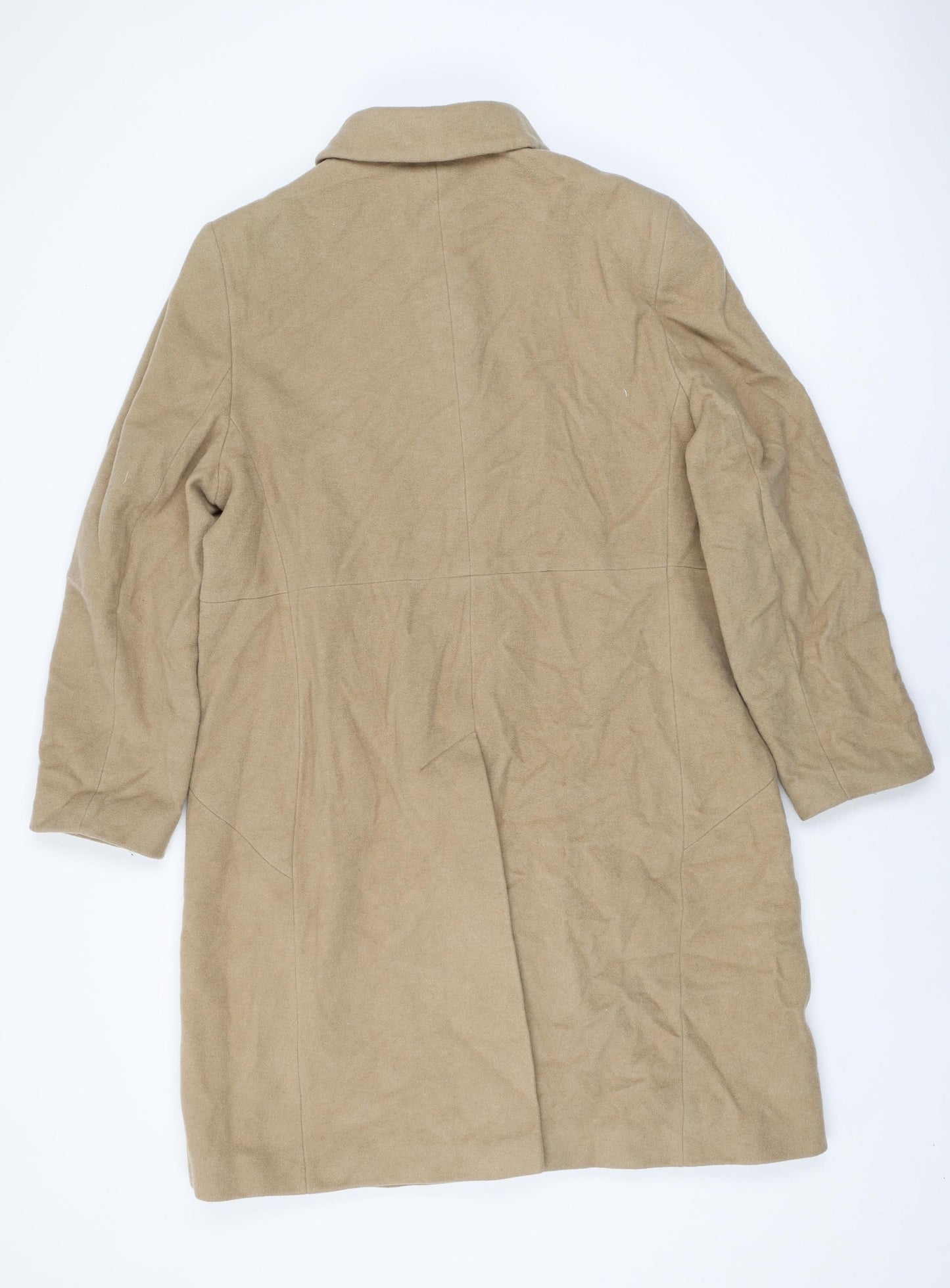 BHS Womens Beige Overcoat Coat Size 20 Button