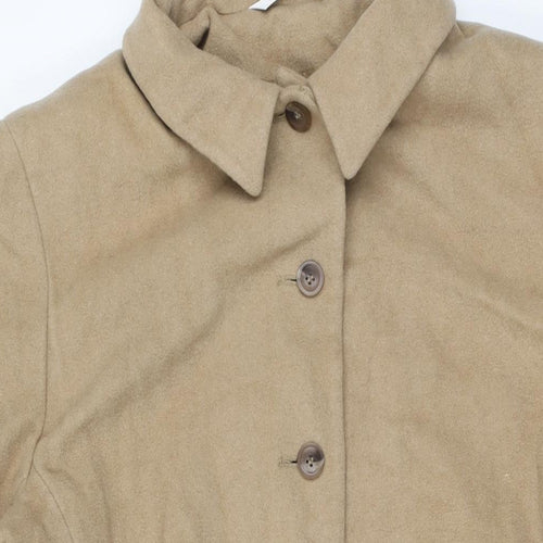 BHS Womens Beige Overcoat Coat Size 20 Button