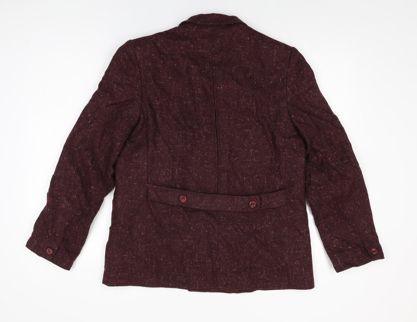 Compliments Womens Red Jacket Blazer Size 14 Button