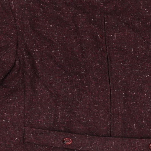 Compliments Womens Red Jacket Blazer Size 14 Button