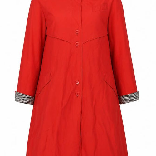 4Seasons of London Womens Red Overcoat Coat Size 12 Button