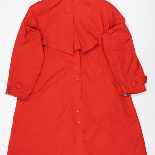 4Seasons of London Womens Red Overcoat Coat Size 12 Button