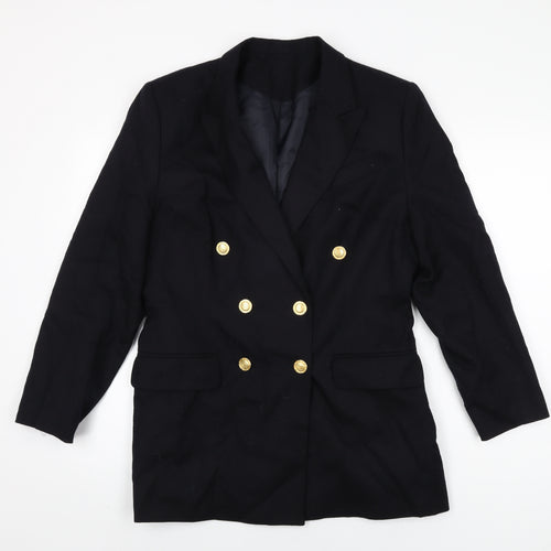 Richards Womens Blue Wool Jacket Suit Jacket Size 14