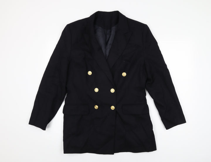 Richards Womens Blue Wool Jacket Suit Jacket Size 14
