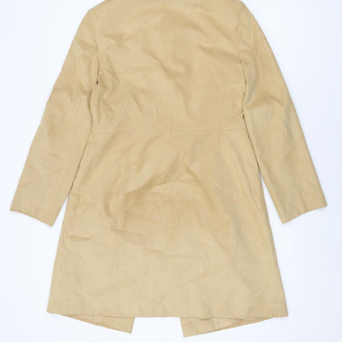 Marks and Spencer Womens Beige Overcoat Coat Size 12 Button