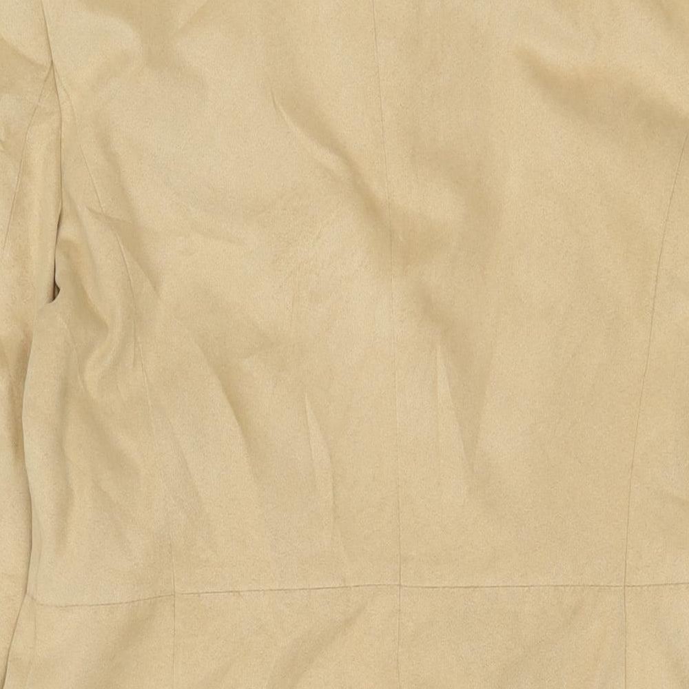 Marks and Spencer Womens Beige Overcoat Coat Size 12 Button