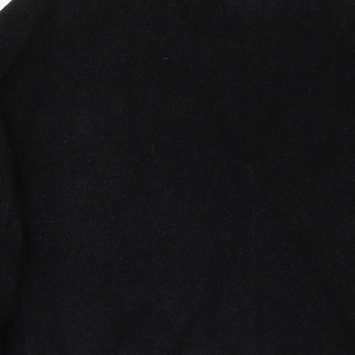 HIJKLMVWXYZ Womens Black Overcoat Coat Size XL Button