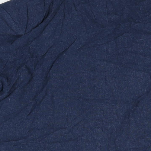 Topshop Womens Blue Jacket Blazer Size 16 Button