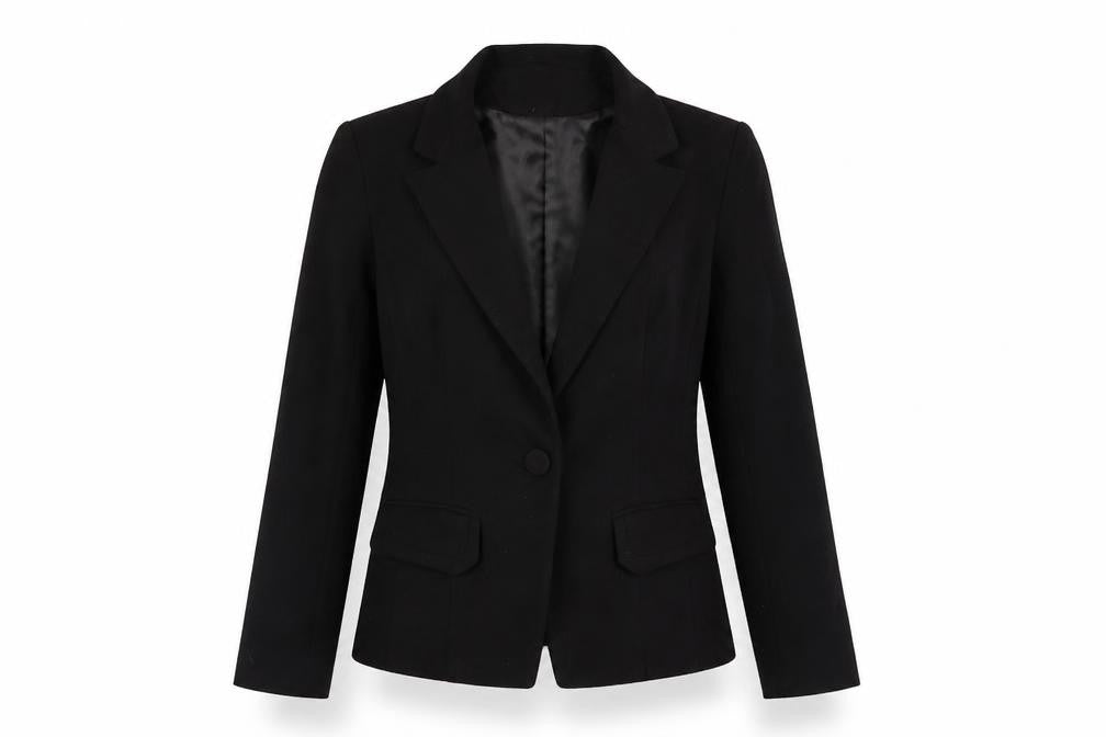 New Look Womens Black Jacket Blazer Size 12 Button