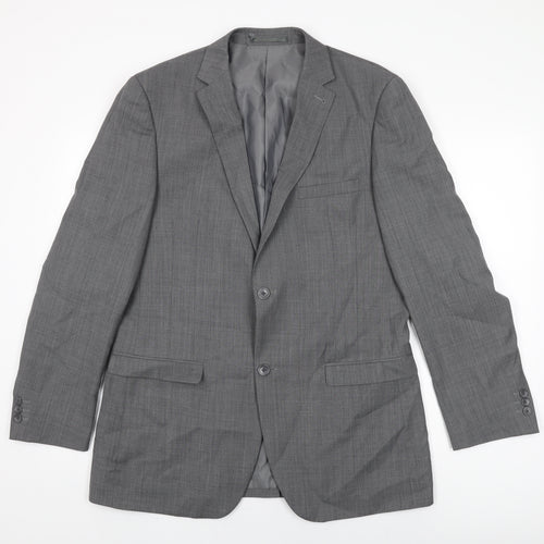 NEXT Mens Grey Polyester Jacket Suit Jacket Size 40 Regular