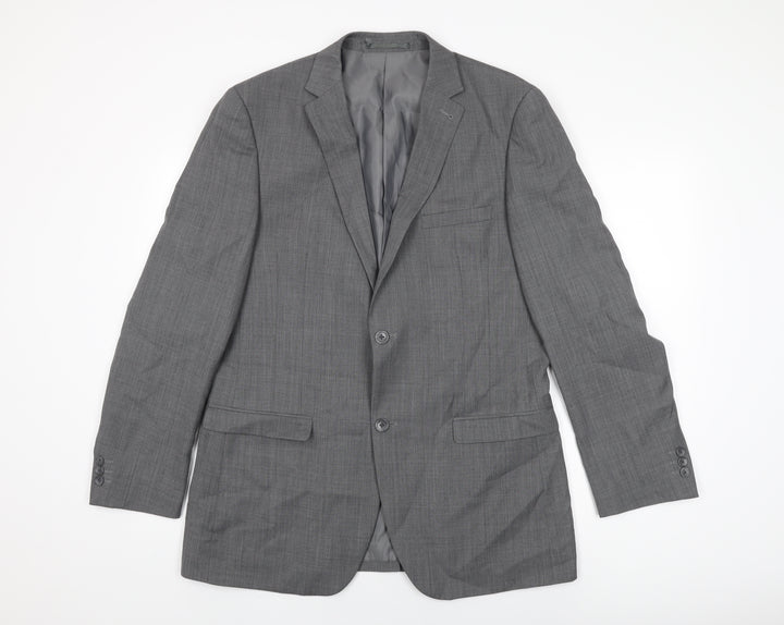 NEXT Mens Grey Polyester Jacket Suit Jacket Size 40 Regular