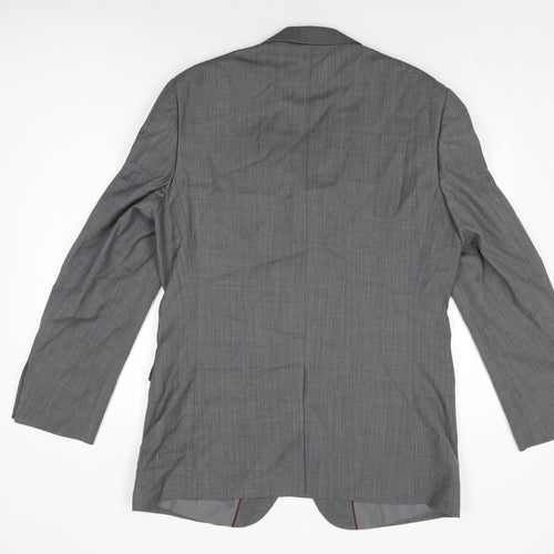 NEXT Mens Grey Polyester Jacket Suit Jacket Size 40 Regular