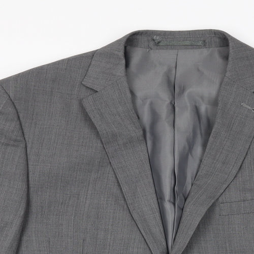 NEXT Mens Grey Polyester Jacket Suit Jacket Size 40 Regular