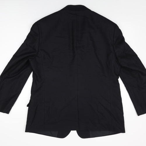 Marks and Spencer Mens Black Wool Jacket Suit Jacket Size 44 Regular