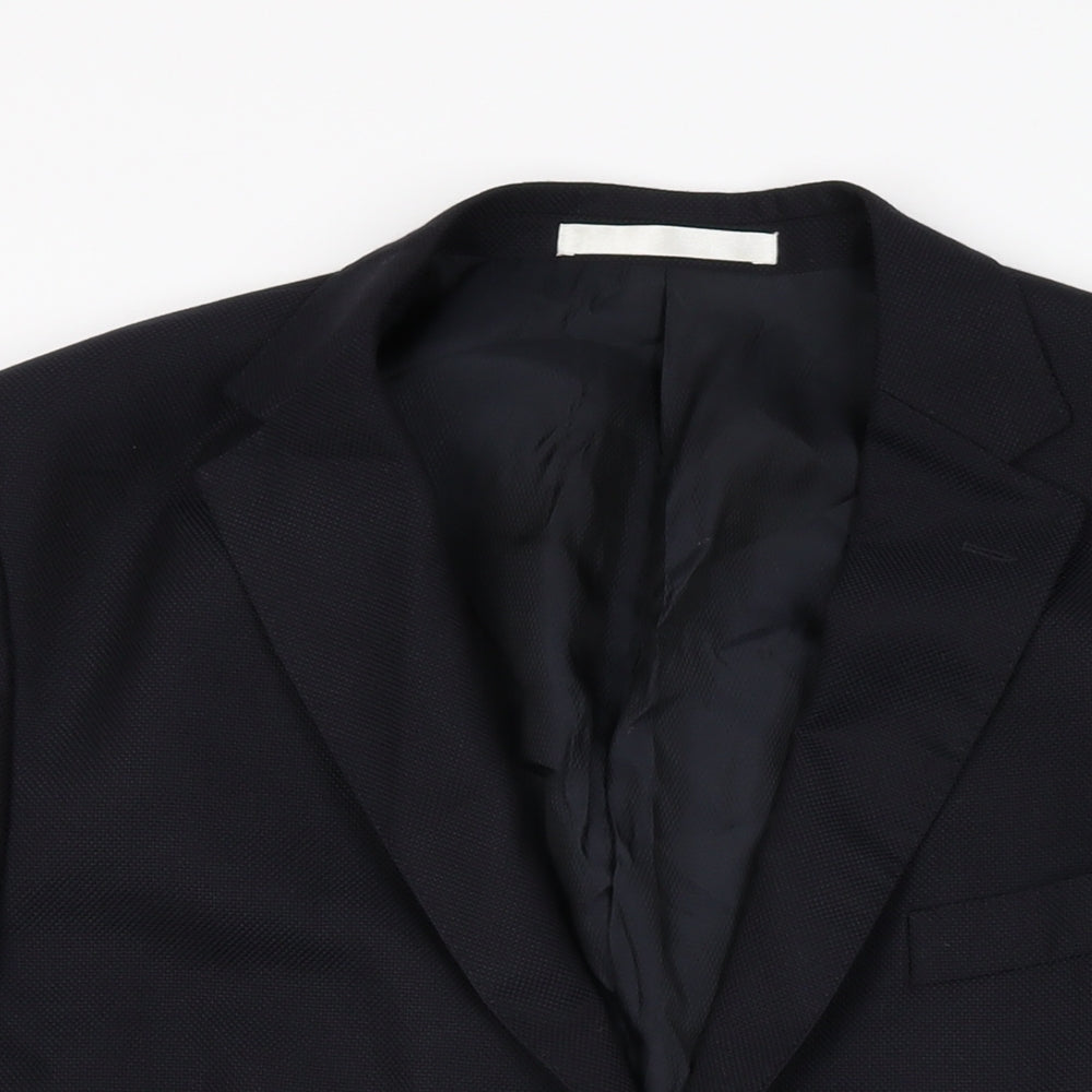 Marks and Spencer Mens Black Wool Jacket Suit Jacket Size 44 Regular