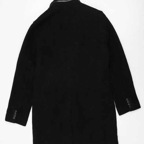 Gap Womens Black Overcoat Coat Size M Button