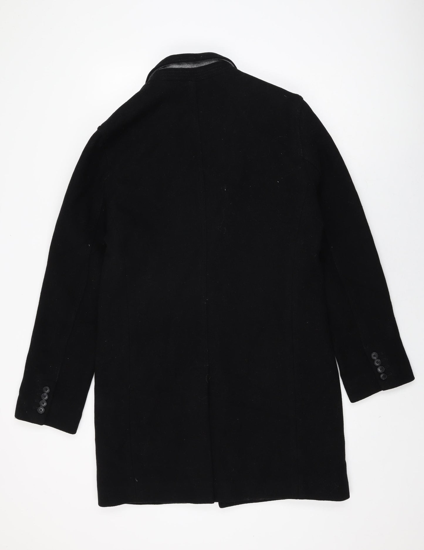 Gap Womens Black Overcoat Coat Size M Button