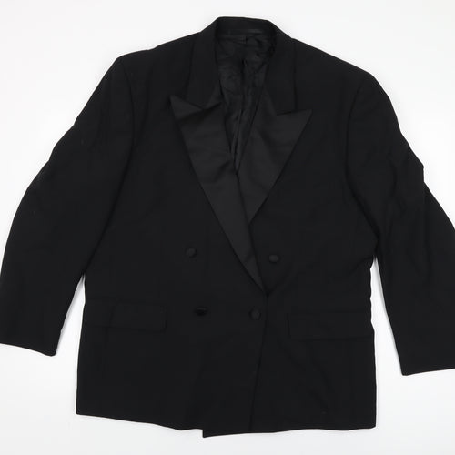 Mr Harry Mens Black Polyester Jacket Suit Jacket Size 48 Regular
