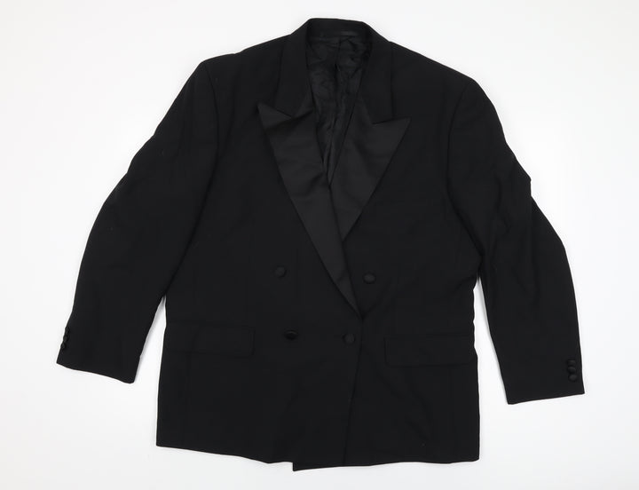 Mr Harry Mens Black Polyester Jacket Suit Jacket Size 48 Regular