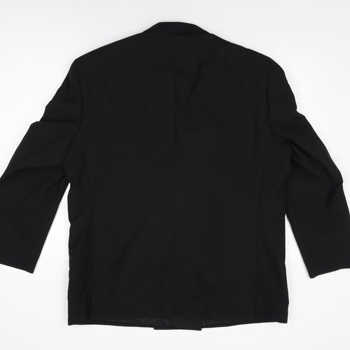 Mr Harry Mens Black Polyester Jacket Suit Jacket Size 48 Regular