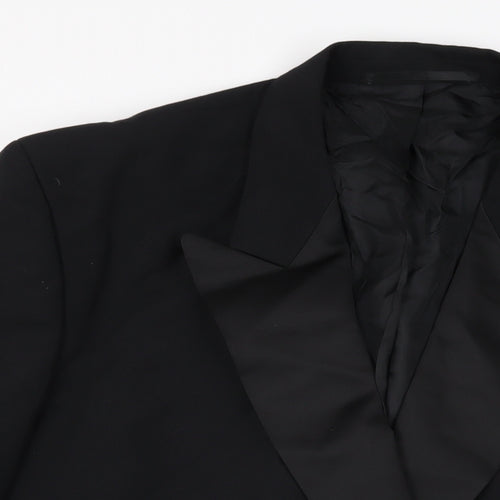 Mr Harry Mens Black Polyester Jacket Suit Jacket Size 48 Regular