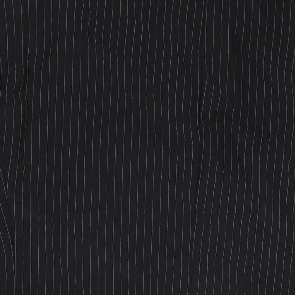 Marks and Spencer Mens Black Striped Wool Jacket Suit Jacket Size 42 Regular
