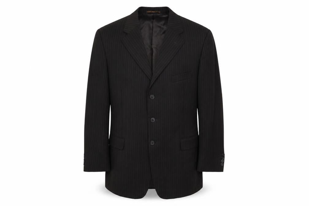 Taylor & Wright Mens Brown Striped Polyester Jacket Suit Jacket Size 44 Regular