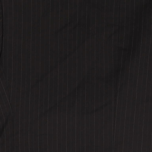 Taylor & Wright Mens Brown Striped Polyester Jacket Suit Jacket Size 44 Regular