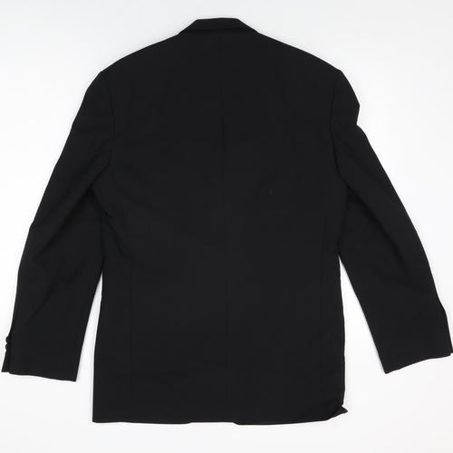 Marks and Spencer Mens Black Polyester Jacket Suit Jacket Size 36 Regular