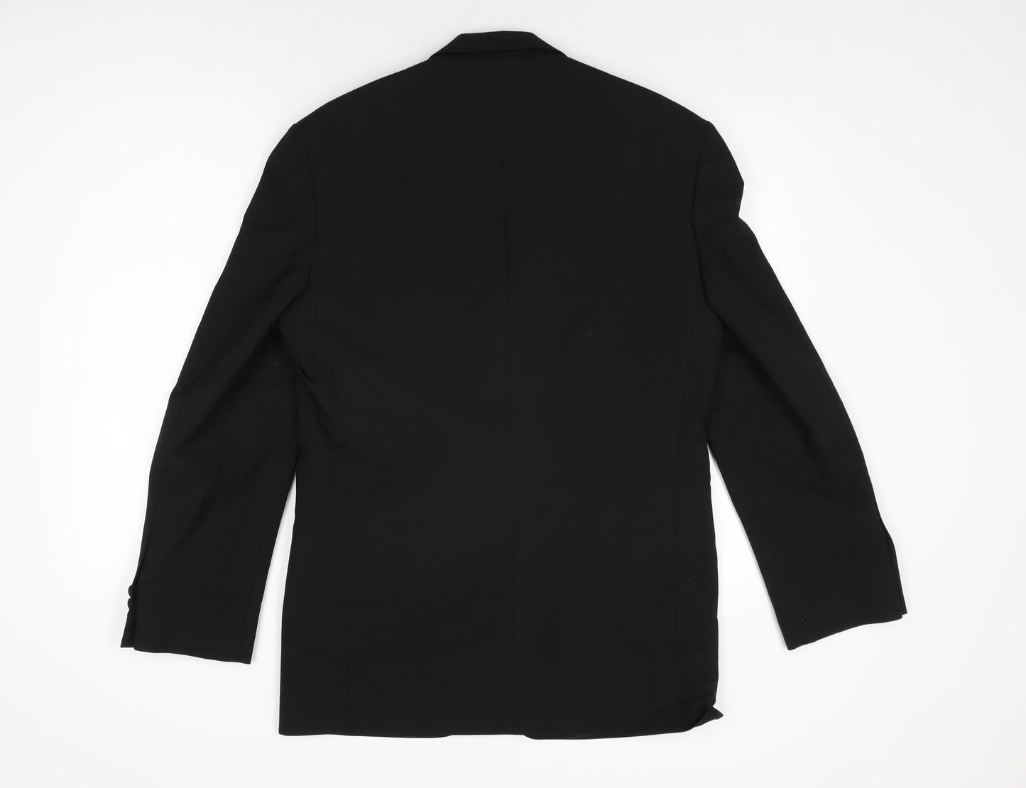 Marks and Spencer Mens Black Polyester Jacket Suit Jacket Size 36 Regular