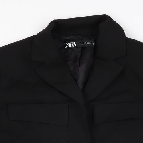 Zara Womens Black Jacket Size M Button