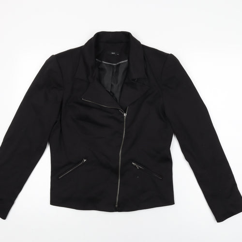 M&Co Womens Black Jacket Size 12 Zip